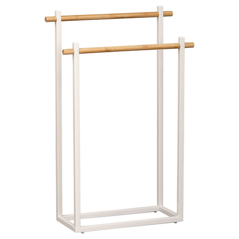 Bamboo Furniture + 4MDF Shelves - Bamboo/White
