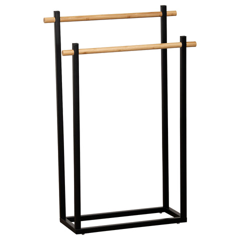 Bamboo Furniture +4 MDF Shelves - Bamboo/Black