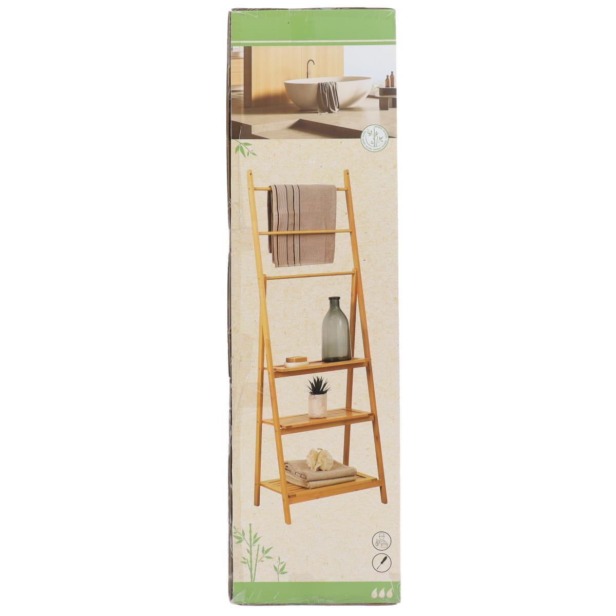 Bamboo 3 Shelf Towel/Clothes Rack
