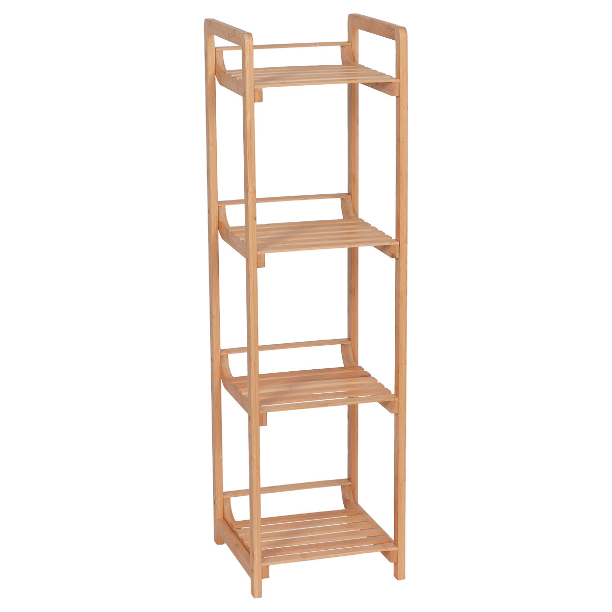 Bamboo Slim Shelves- 4 Shelf - The Organised Store