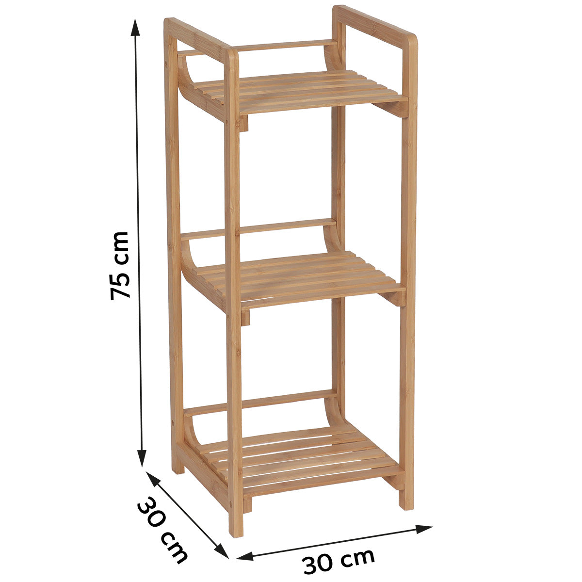 Bamboo Furniture Shelves- 3 Shelves - The Organised Store