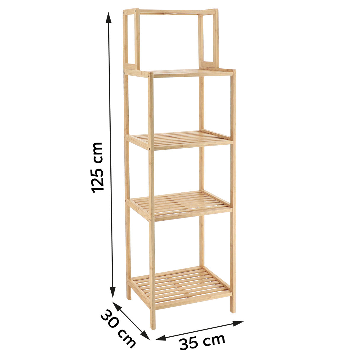 Bamboo Furniture Sheving- 5 Shelves - The Organised Store