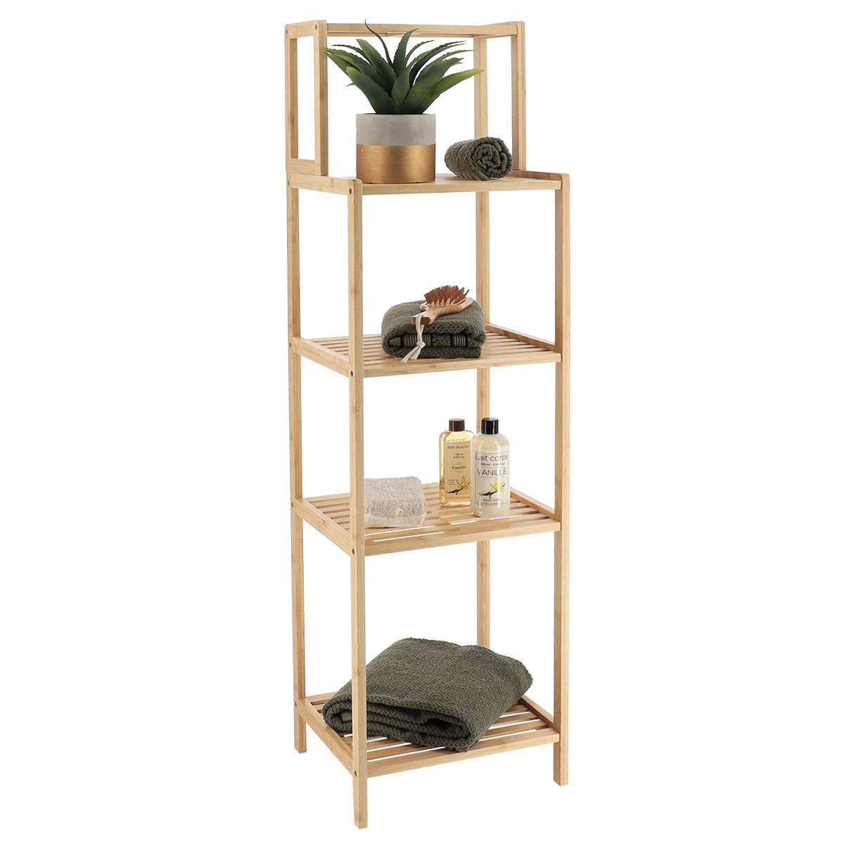Bamboo Furniture Sheving- 5 Shelves - The Organised Store