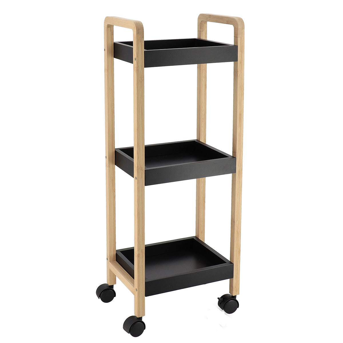 Bamboo & MDF Trolley with 3 shelves