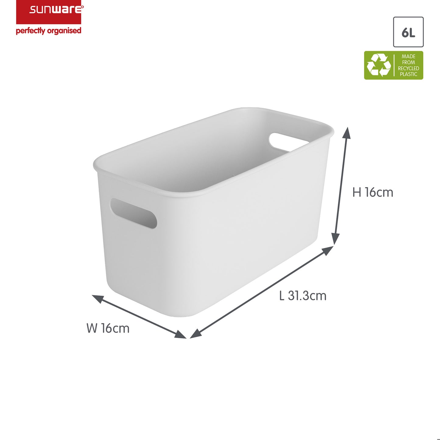 Sigma Home Cube Box 6L White - The Organised Store