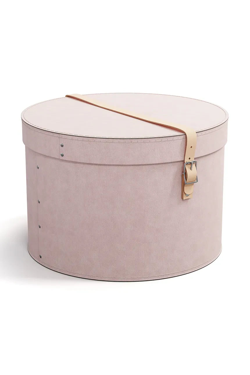 Rut Round Storage Boxes with Strap- Set of 2-Rose - The Organised Store