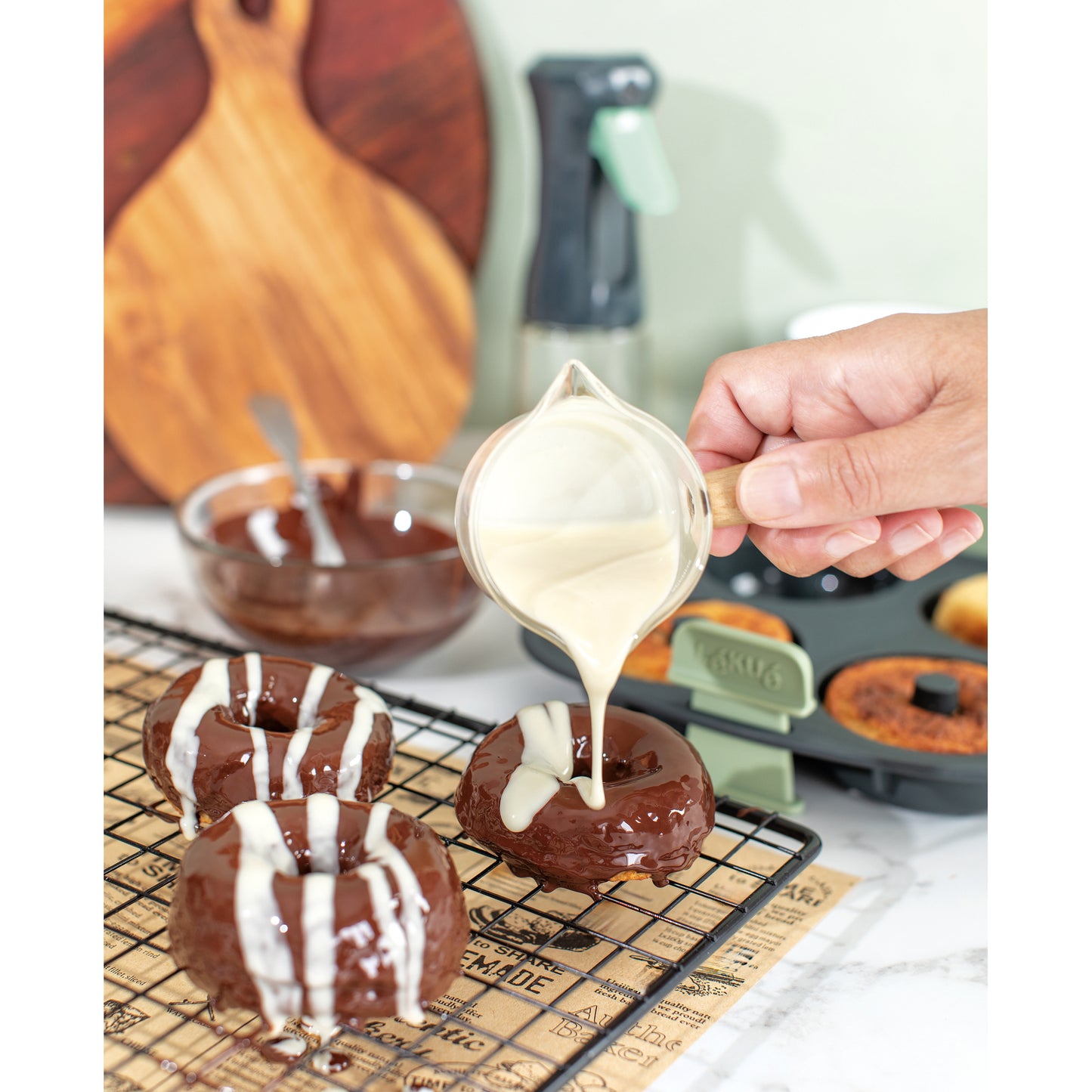 Air Fryer Doughnuts Mould, 4 hole