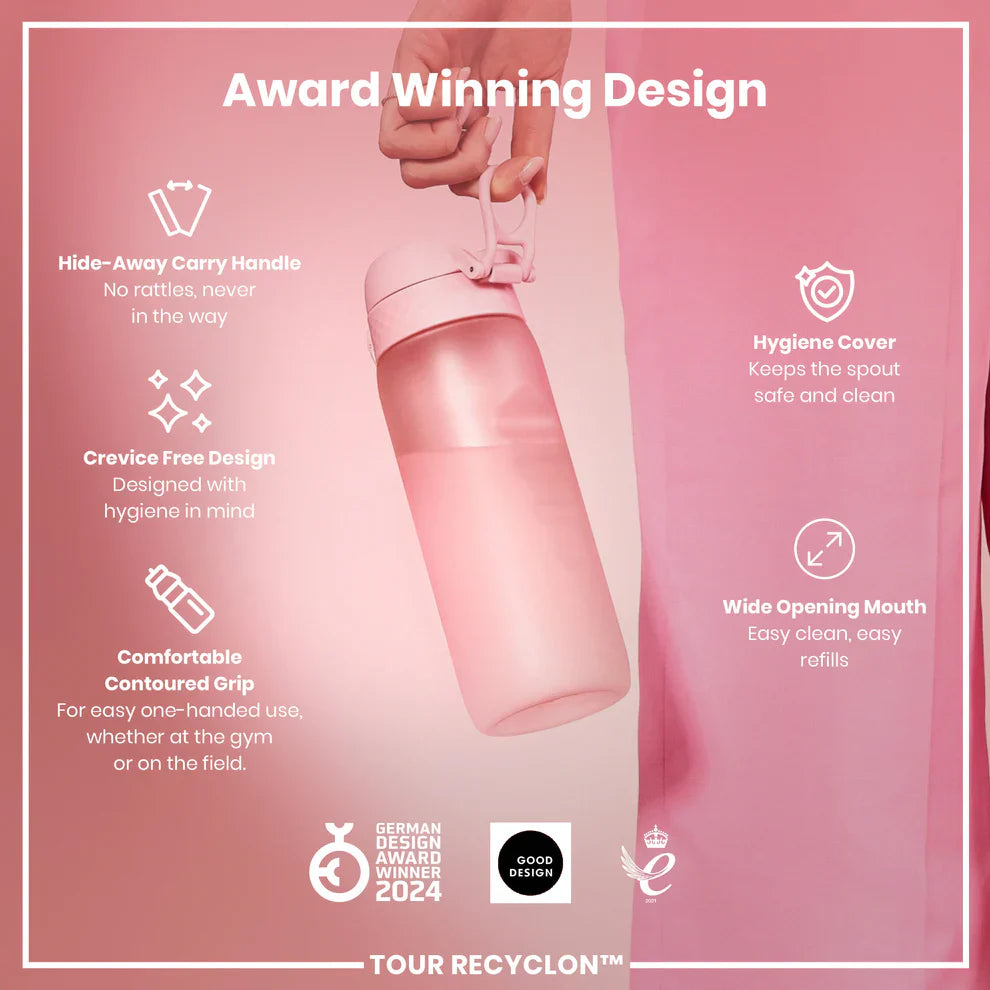 Ion8 Tour Water Bottle -Rose Quartz- 700ml