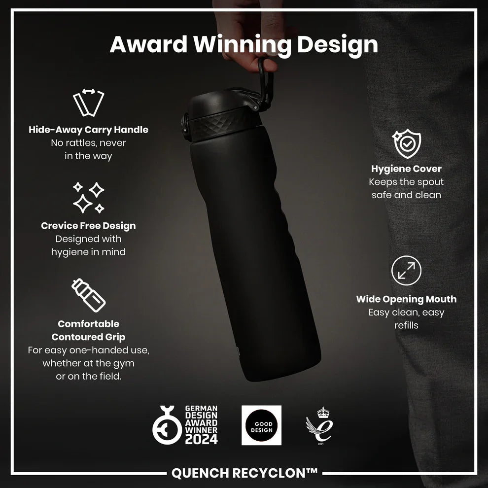 Ion8 Quench Water Bottle Black-1L