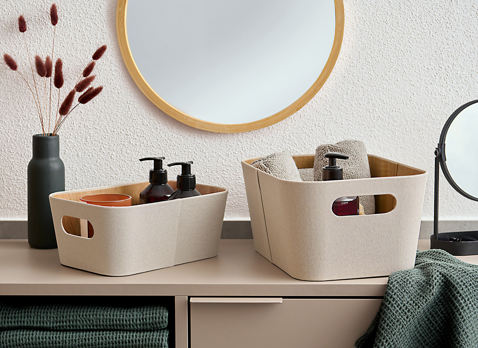 Stylish Storage Tote- Beige or Brown-Various Sizes - The Organised Store