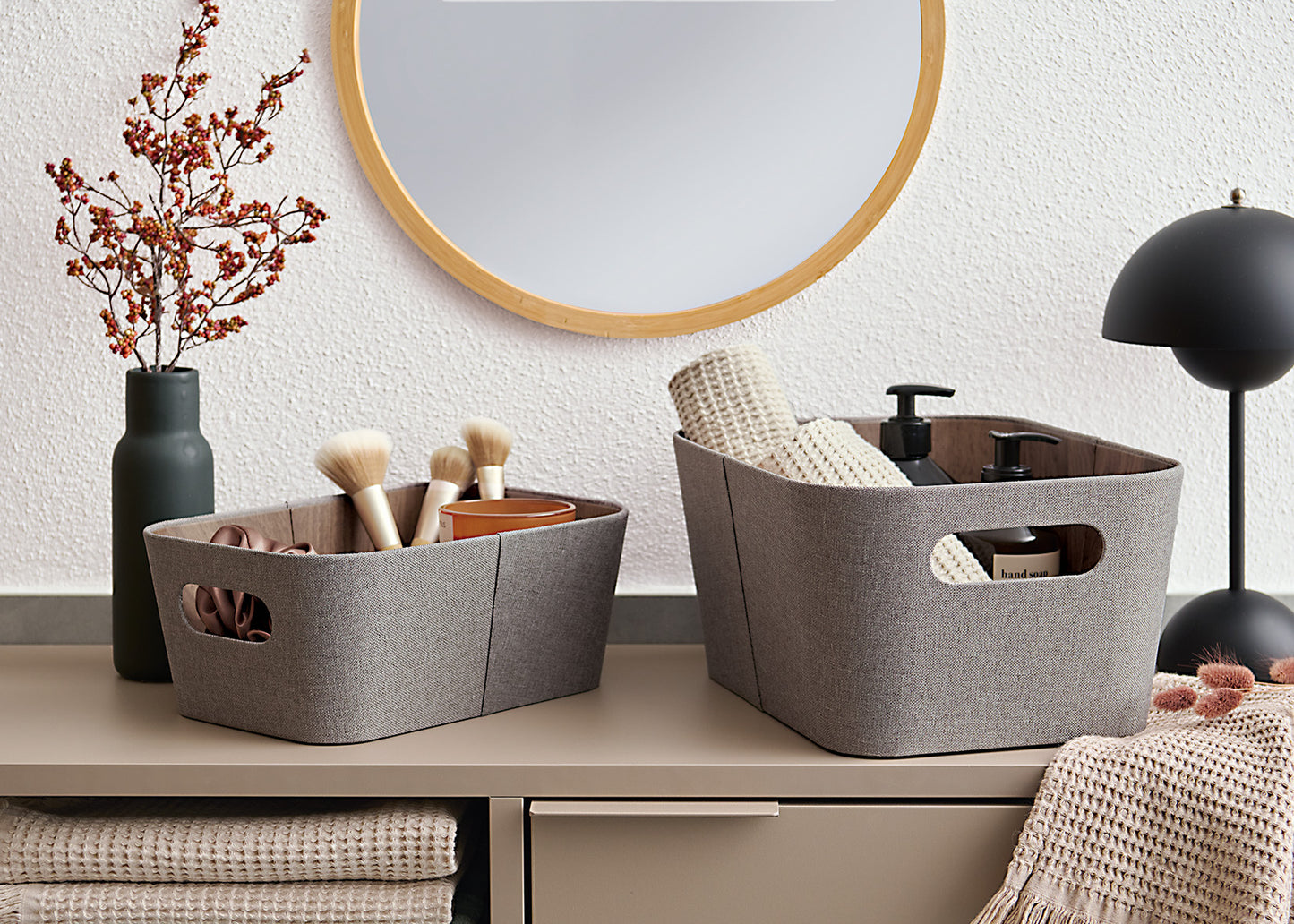 Stylish Storage Tote- Beige or Brown-Various Sizes - The Organised Store