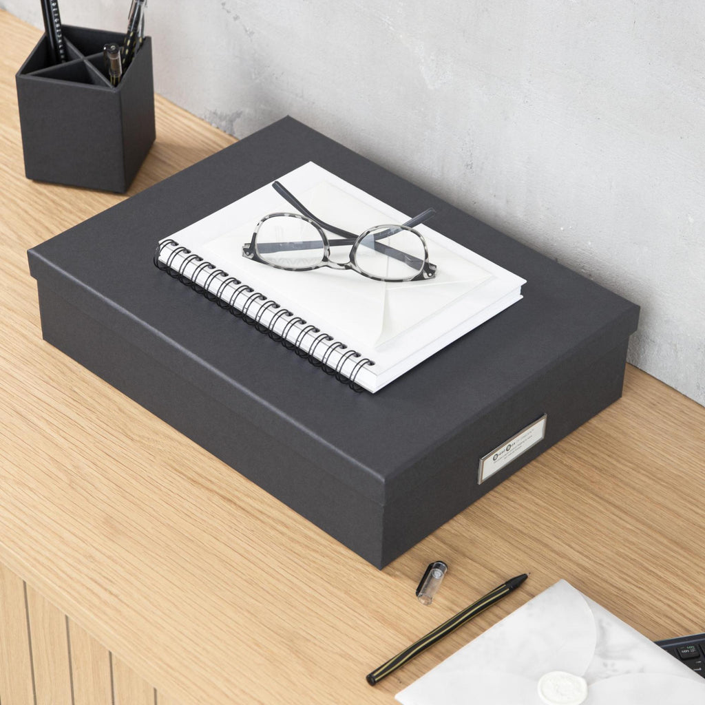 OSKAR Document box- Dark Grey | The Organised Store