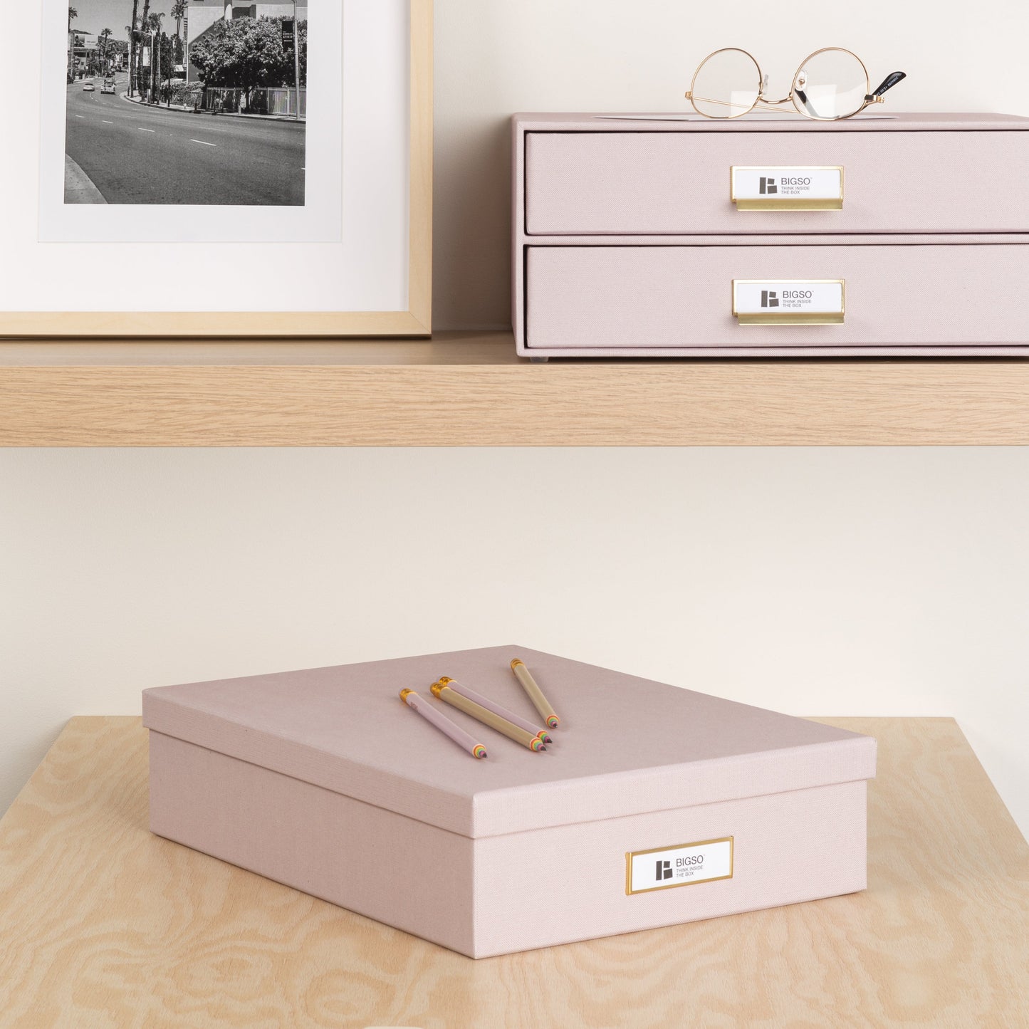 Oskar Document Box- A4- Rose