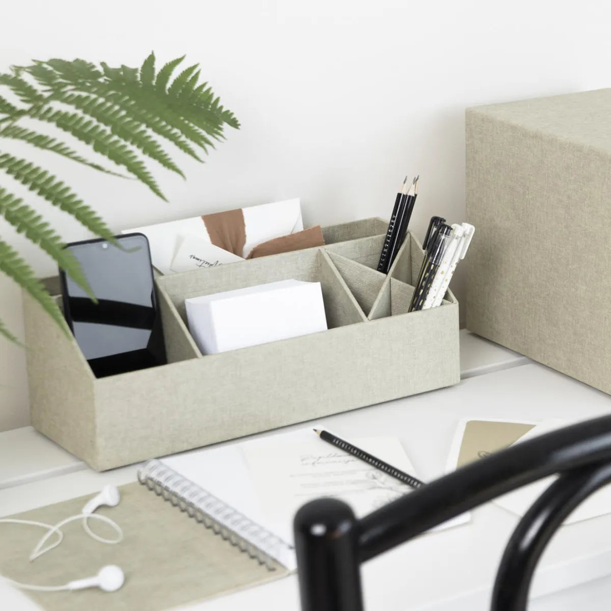 Elisa Desktop Organiser- Linen