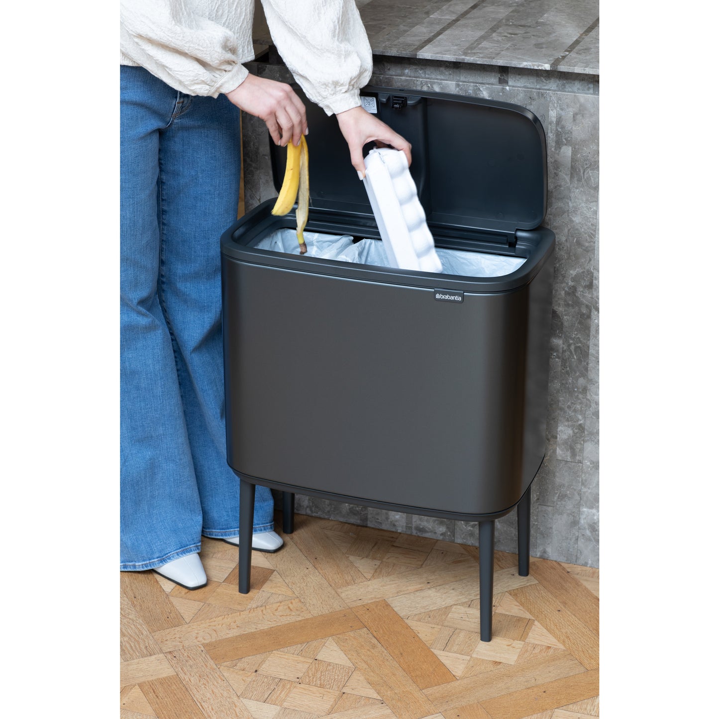 BO Touch Bin 11 + 23 Litre- Confident Grey