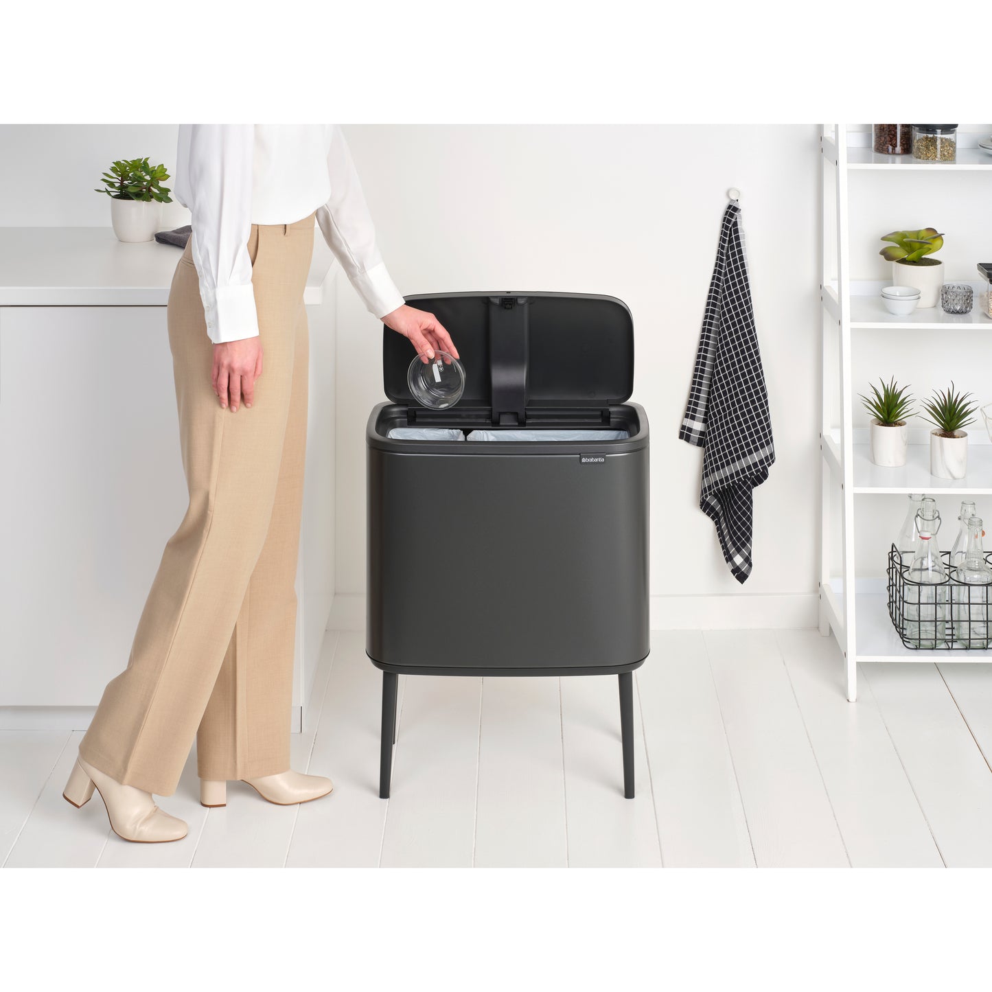 BO Touch Bin 11 + 23 Litre- Confident Grey