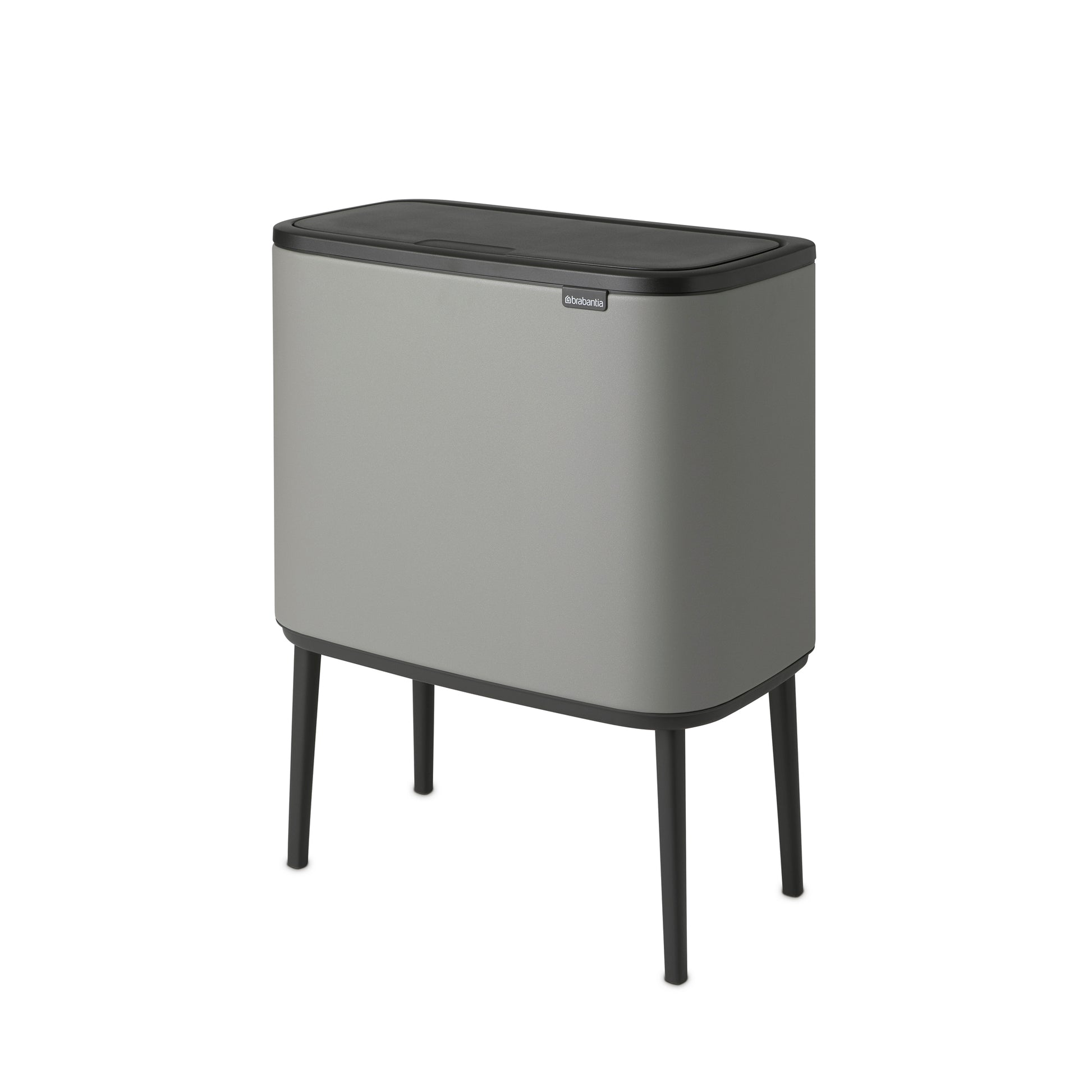 Bo Touch Bin-11 + 23 litre - Mineral Concrete Grey - The Organised Store