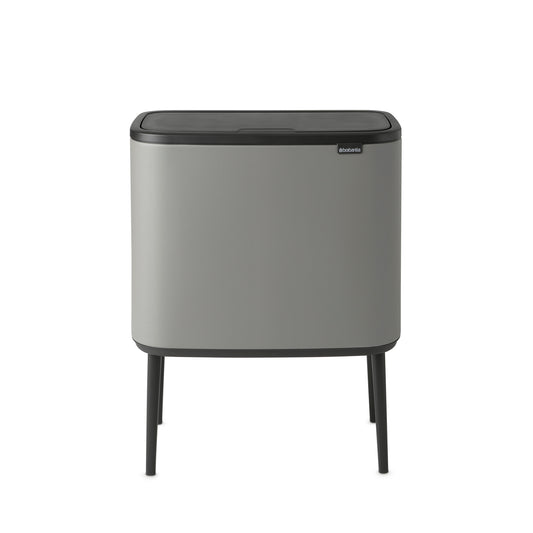 Bo Touch Bin-11 + 23 litre - Mineral Concrete Grey - The Organised Store