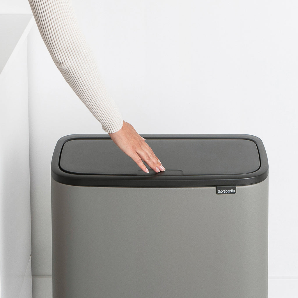 Bo Touch Bin-11 + 23 litre - Mineral Concrete Grey - The Organised Store