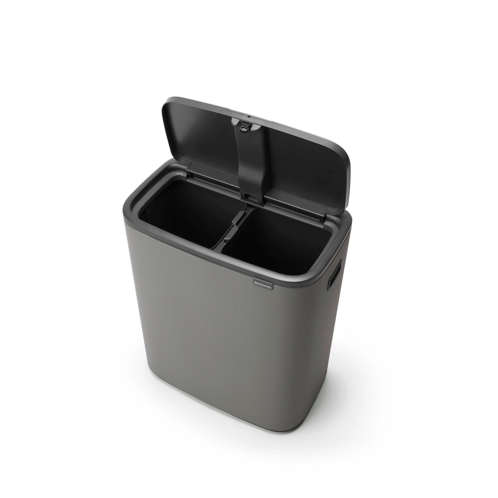 Bo Touch Bin 2 x 30L- Mineral Concrete Grey - The Organised Store