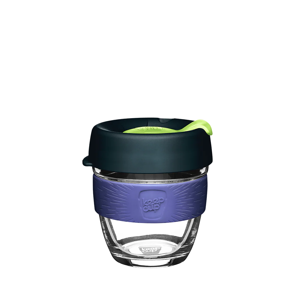 KeepCup Brew -Tempered Glass & Soft Silicone Band- Small -8Oz-Mix - The Organised Store