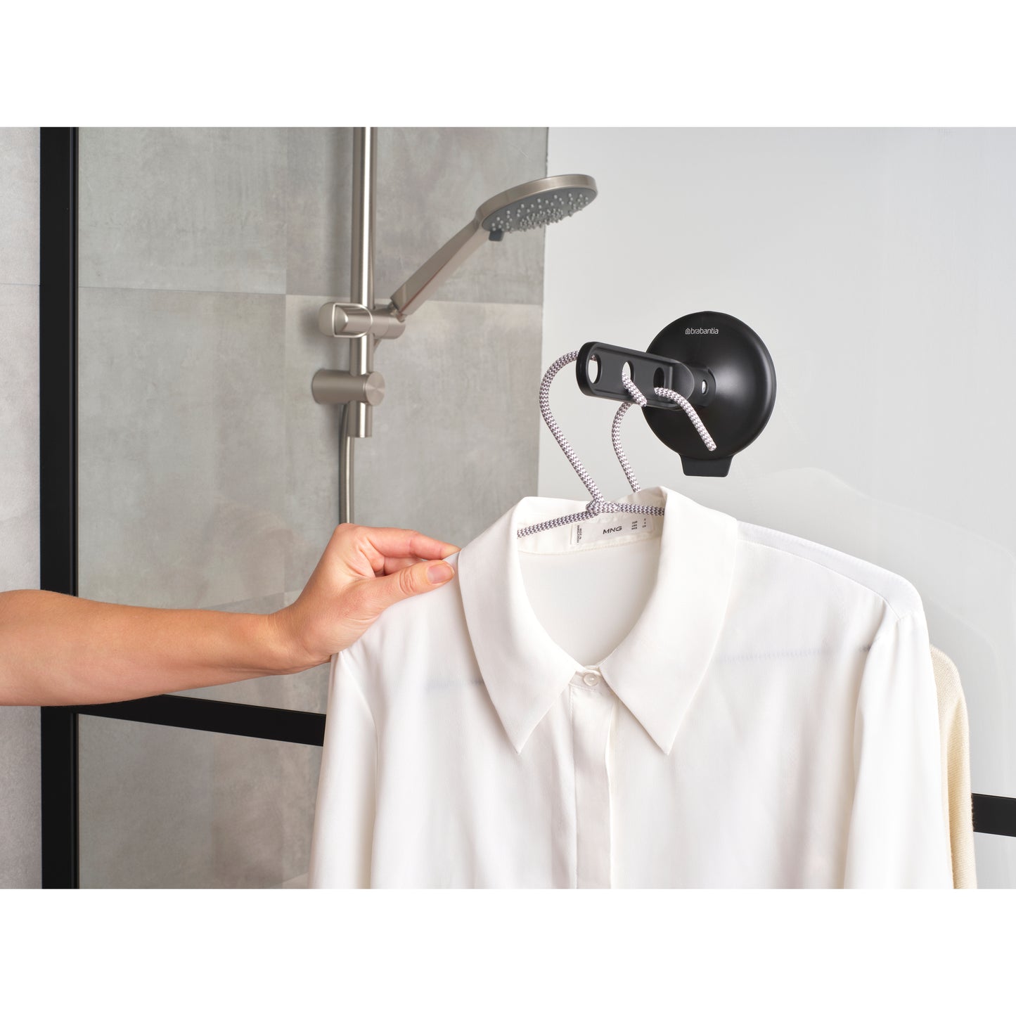 Clothes Hook With Suction Cup, Black