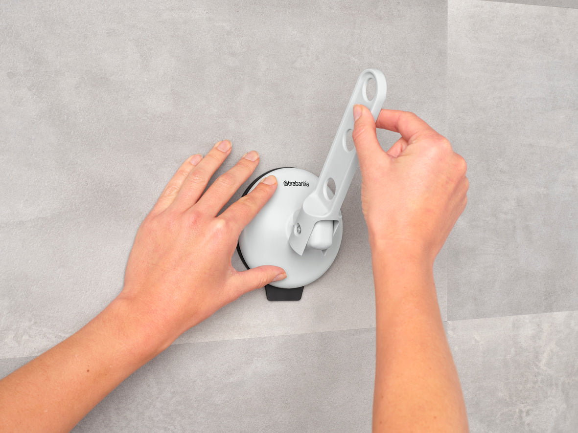Clothes Hook With Suction Cup, Light Grey