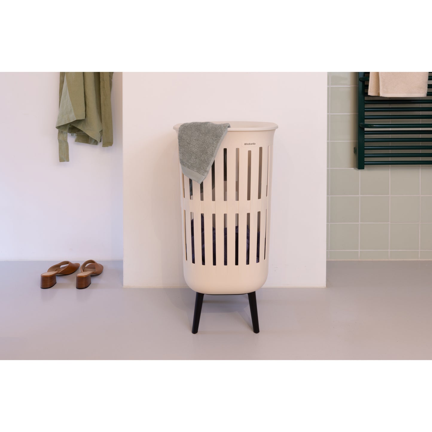 Collect-It Laundry Basket Hi 55L - Soft Beige - The Organised Store