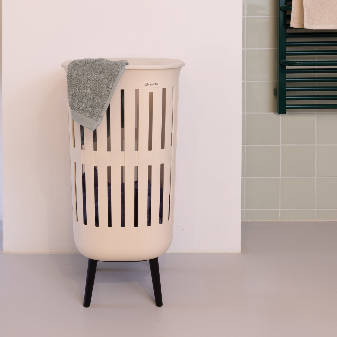 Collect-It Laundry Basket Hi 55L - Soft Beige - The Organised Store