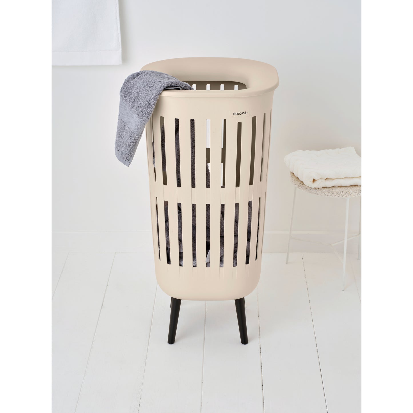 Collect-It Laundry Basket Hi 55L - Soft Beige - The Organised Store