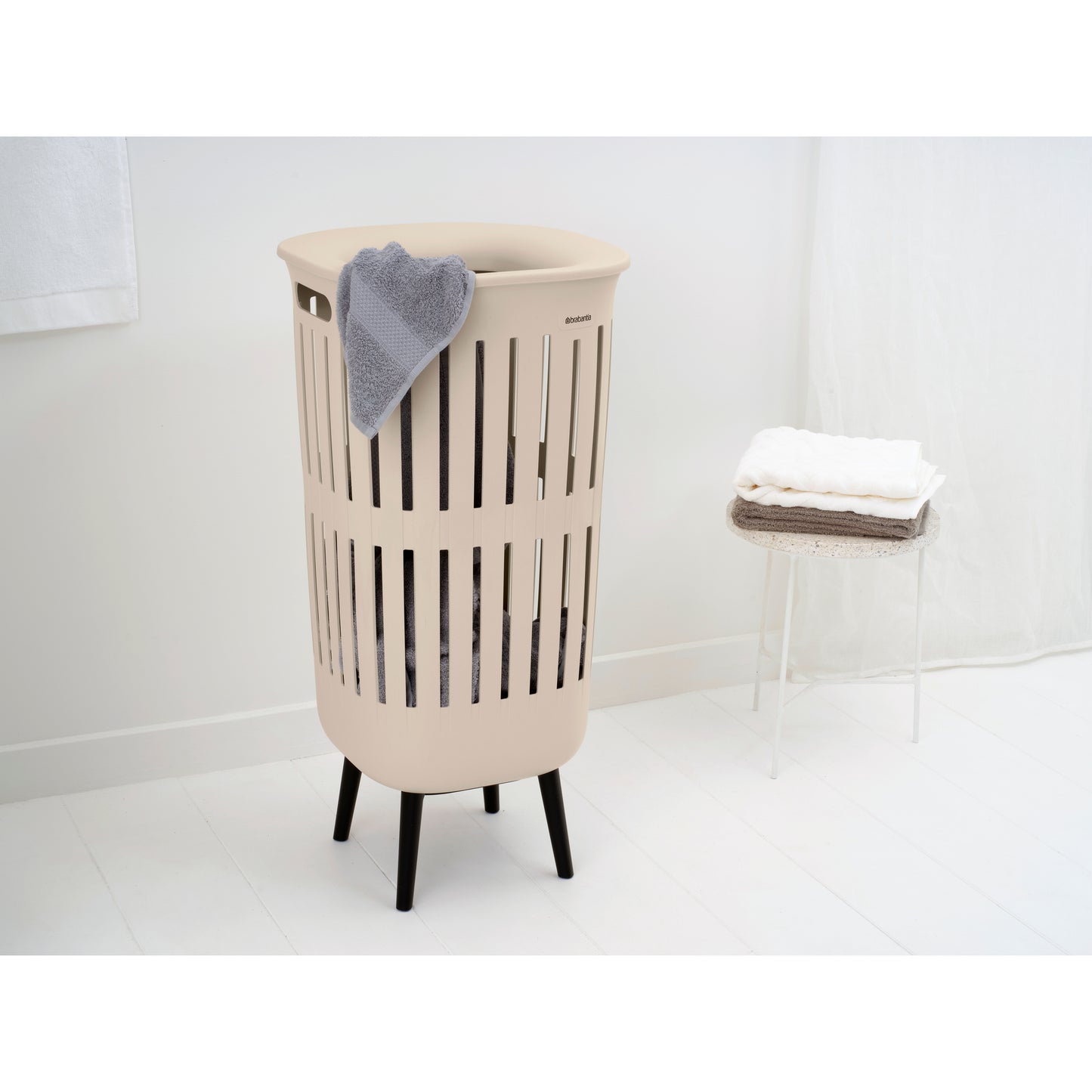 Collect-It Laundry Basket Hi 55L - Soft Beige - The Organised Store