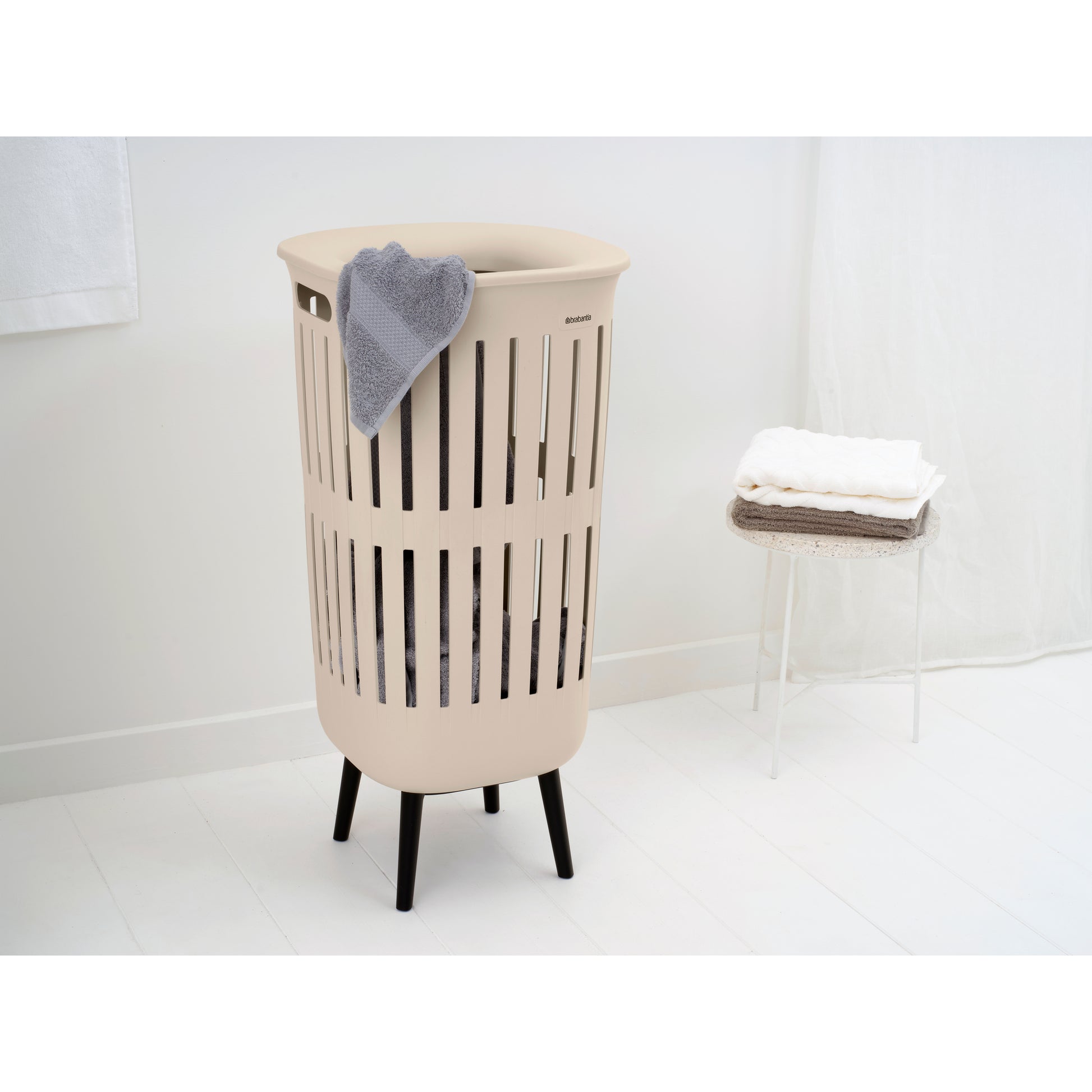 Collect-It Laundry Basket Hi 55L - Soft Beige - The Organised Store