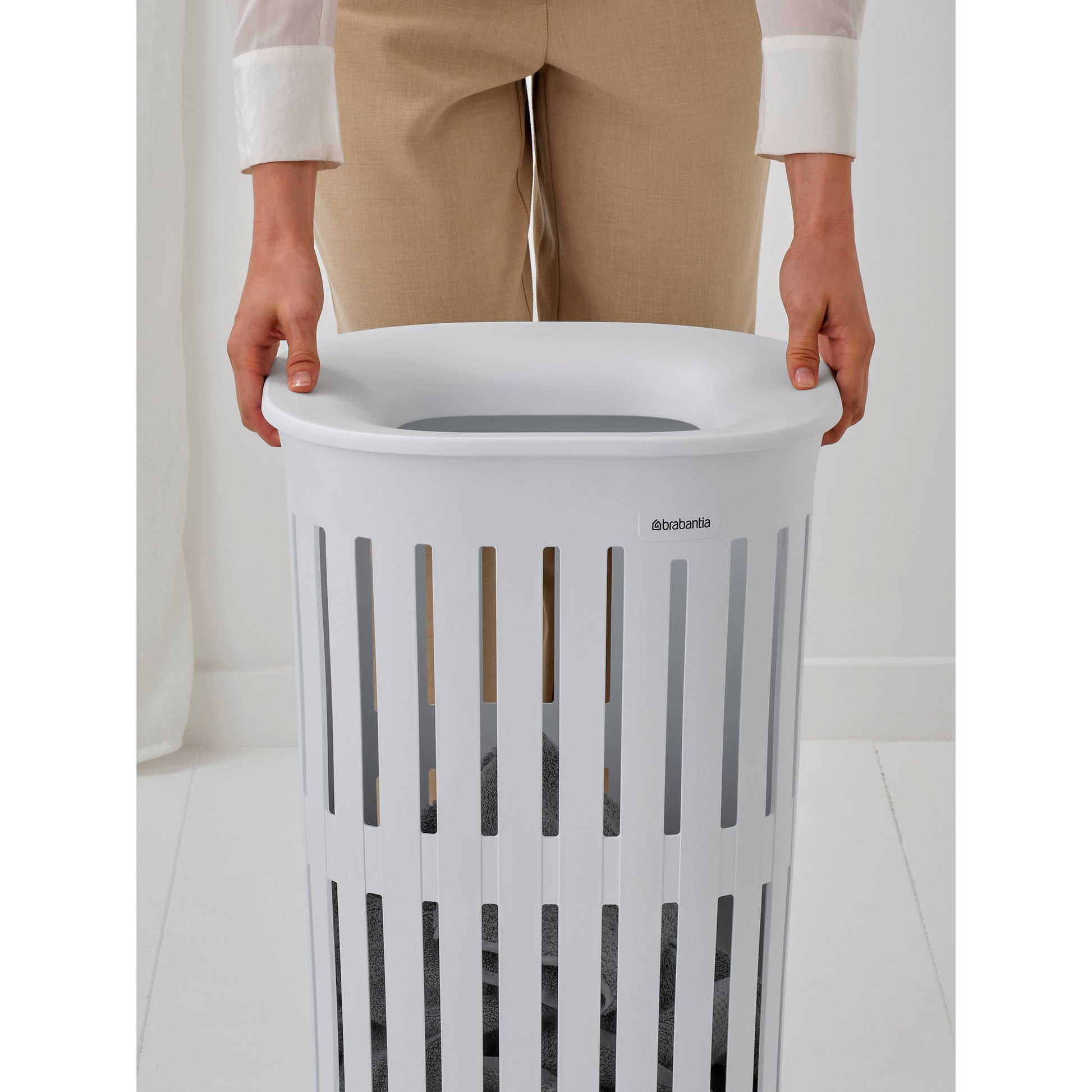 Collect-It Laundry Basket Hi 55L - White - The Organised Store