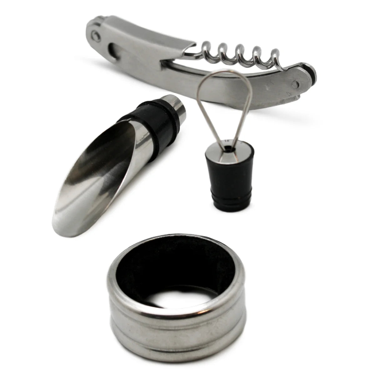 Wine Accessory Set in Bottle-Shaped Case