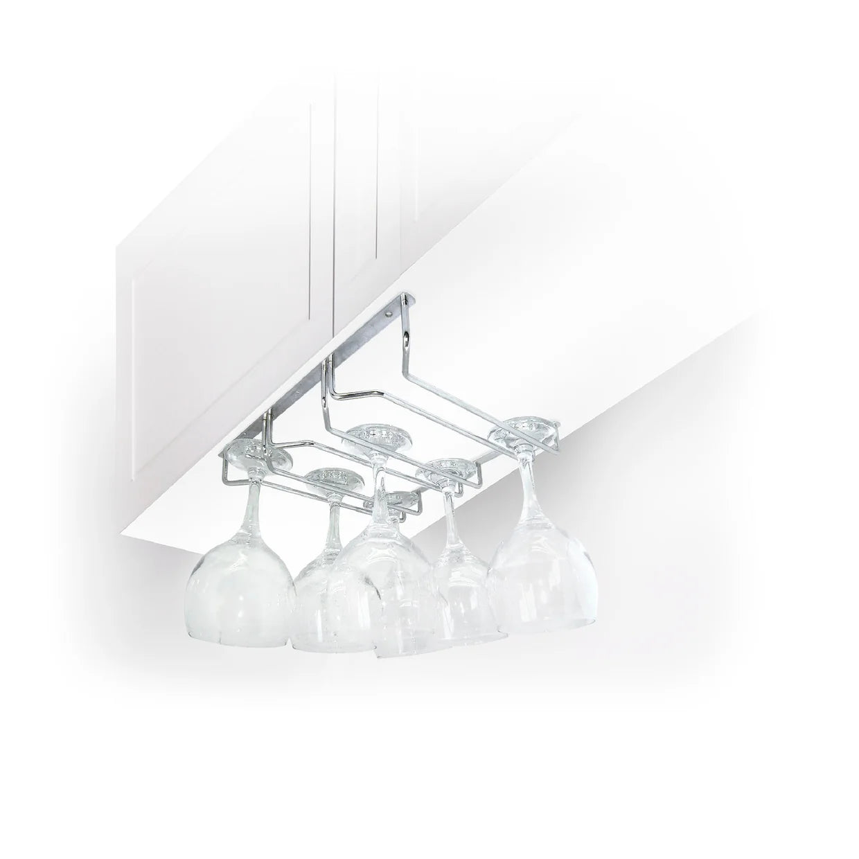 Silver Stainless Steel Wine Glass Holder - The Organised Store