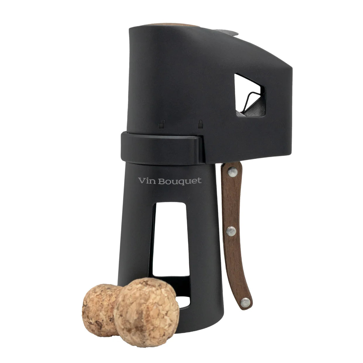 Champagne Opener with Ergonomic Wooden Handle