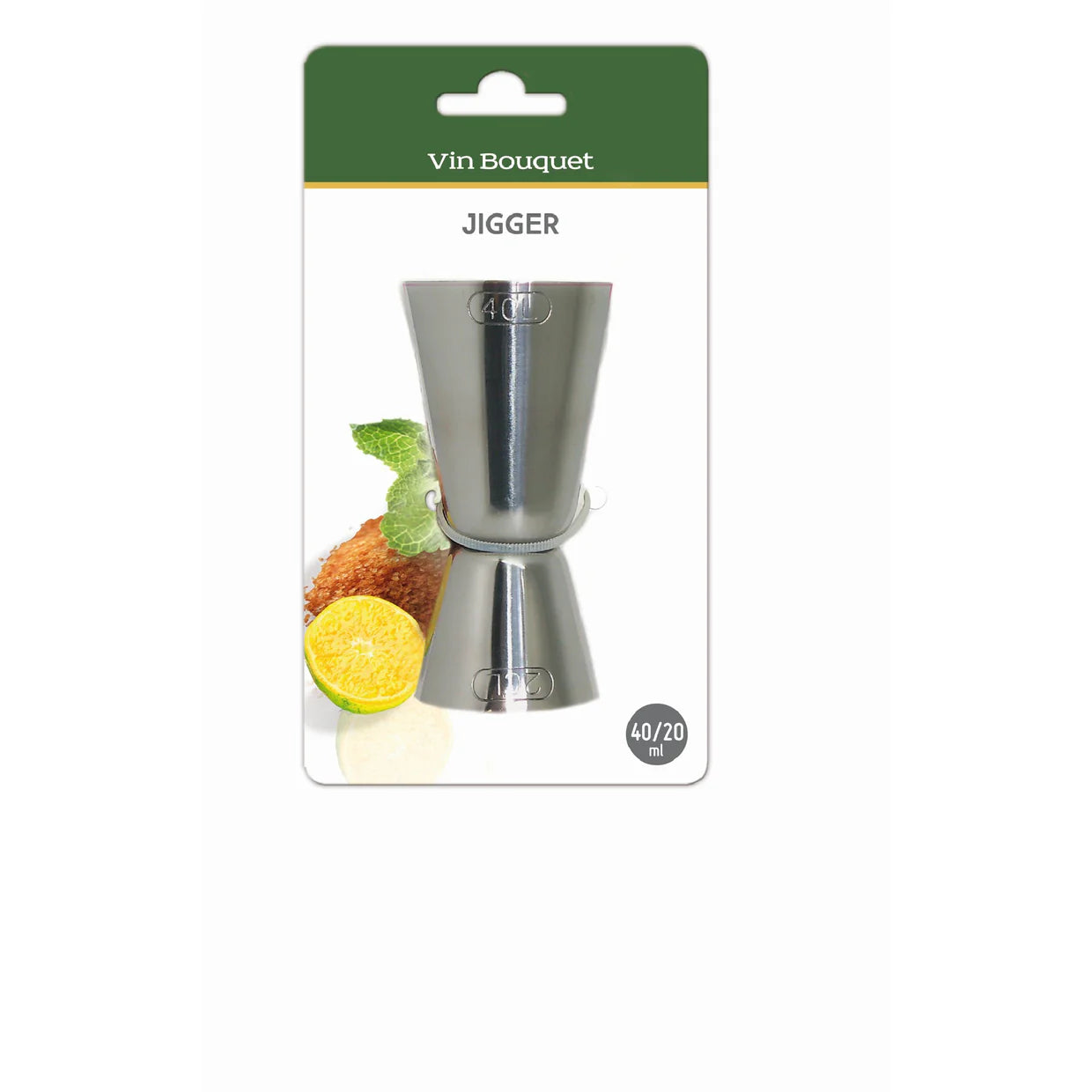 Dual Capacity Stainless Steel Jigger, 40ml/20ml - The Organised Store
