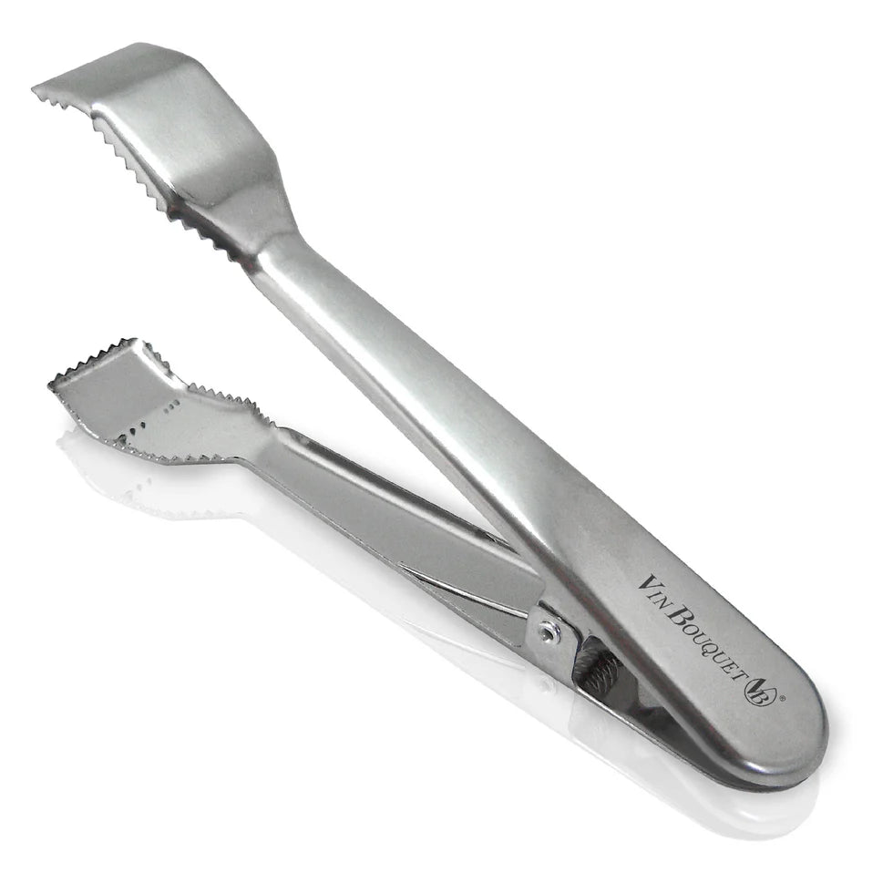 Stainless Steel Cocktail Tongs- with Clip