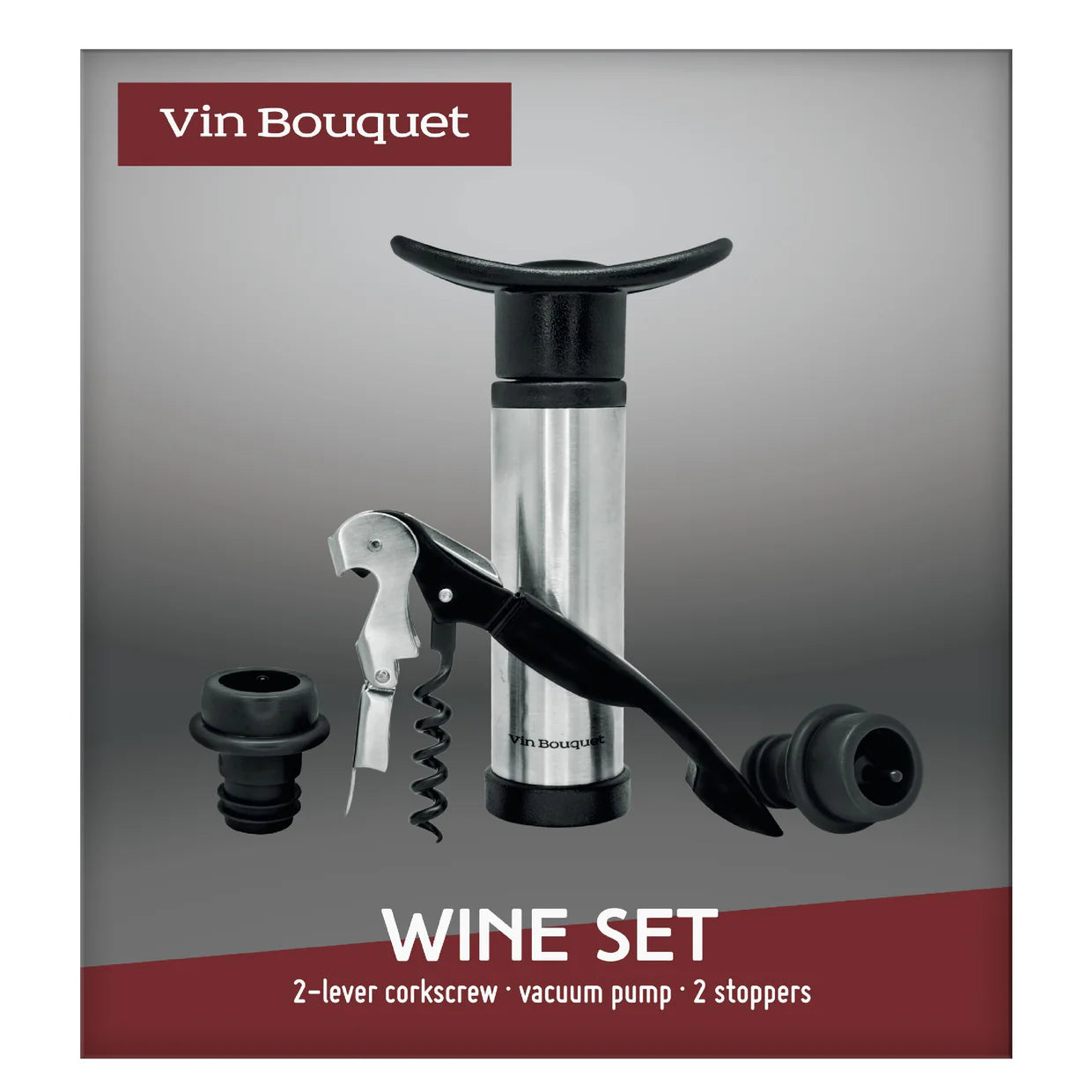 Two-Stage Corkscrew and Vacuum Pump Set