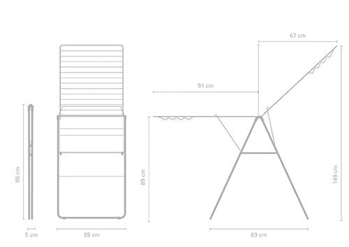 HangOn Drying Rack 25 Metres- White or Black