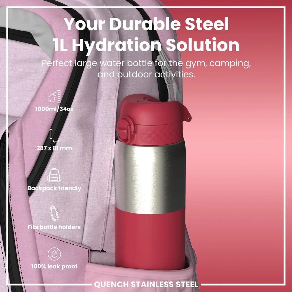 Ion8 Quench Stainless Steel Water Bottle-Various - 920ml