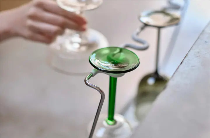 Folding Wine Glass Drying Rack, Stone