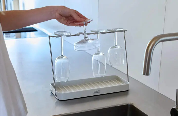 Folding Wine Glass Drying Rack, Stone