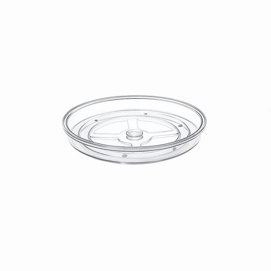 Spinn. Clear Lazy Susan  Turntable   –   9.4" / 24   cm - The Organised Store