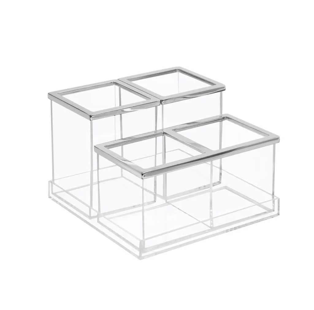 Clarity Vanity Organizer - 4 Piece -Clear