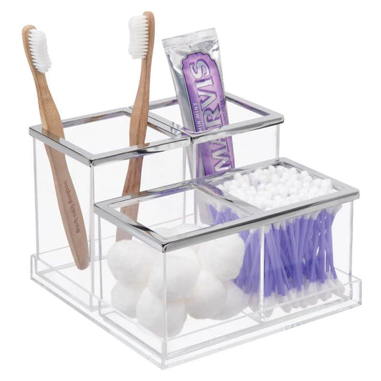 Clarity Vanity Organizer - 4 Piece -Clear