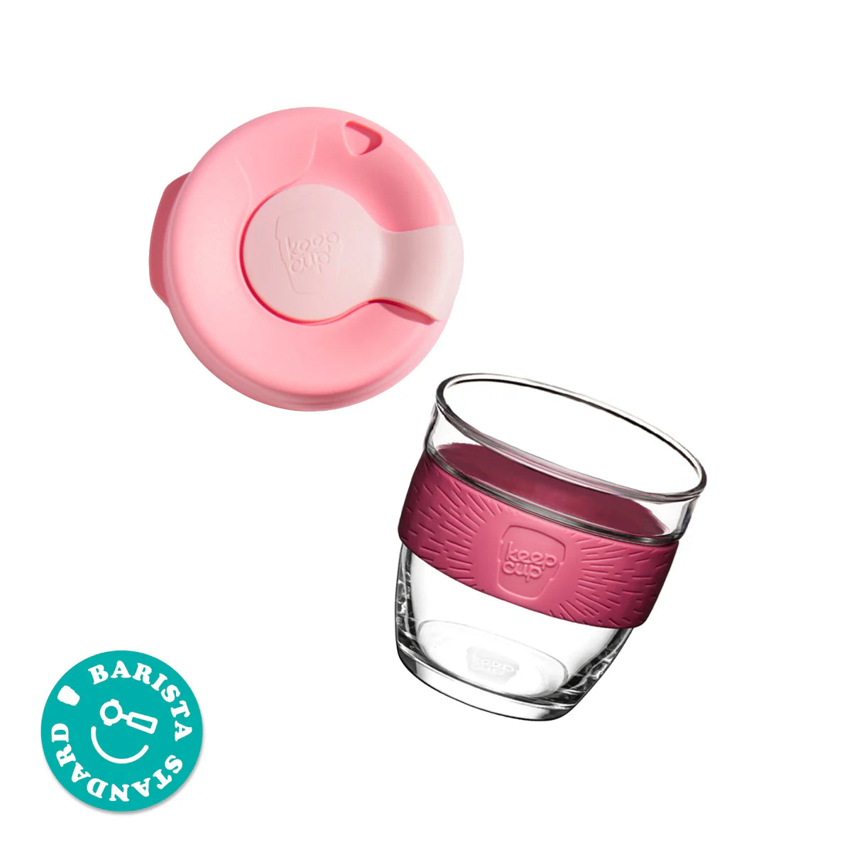 KeepCup Brew -Tempered Glass & Soft Silicone Band- Small -8Oz-Mix - The Organised Store