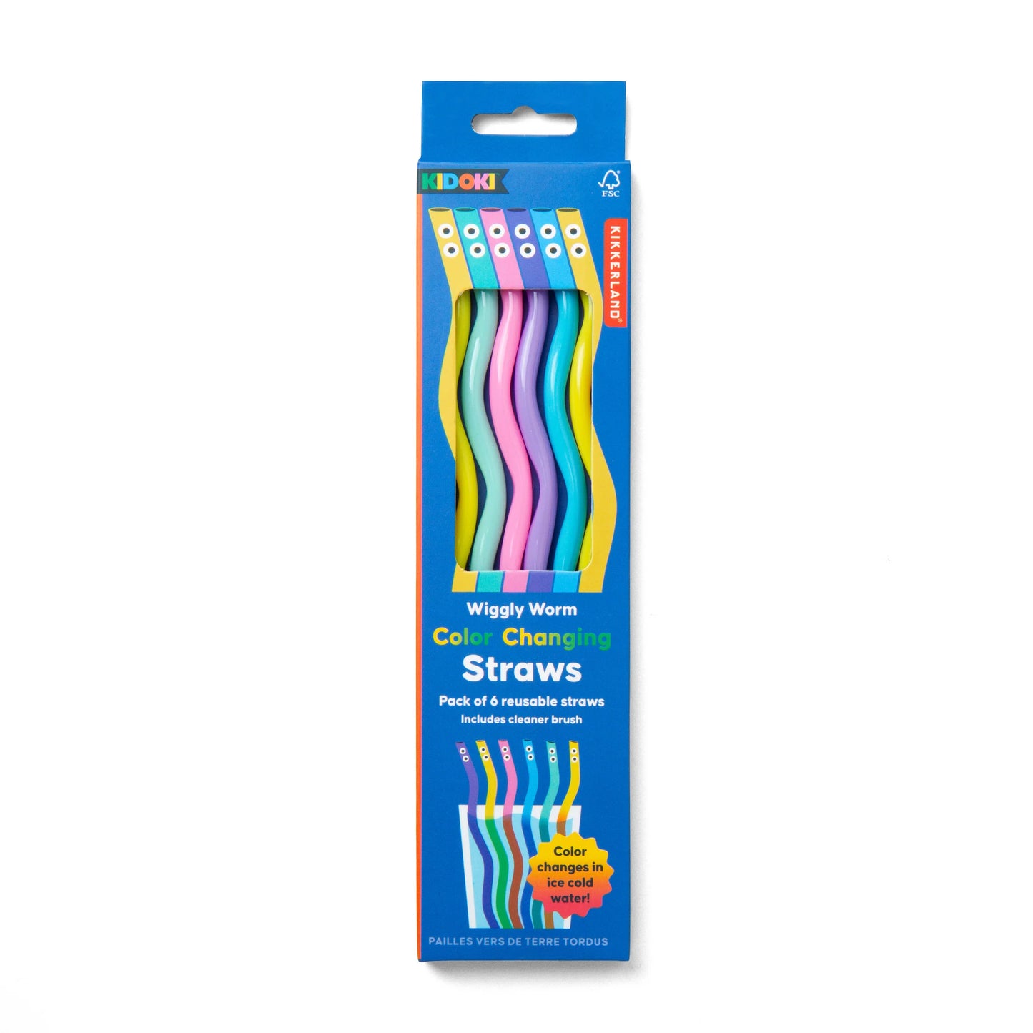 Kidoki Wiggly Worm Color Changing Straws - The Organised Store