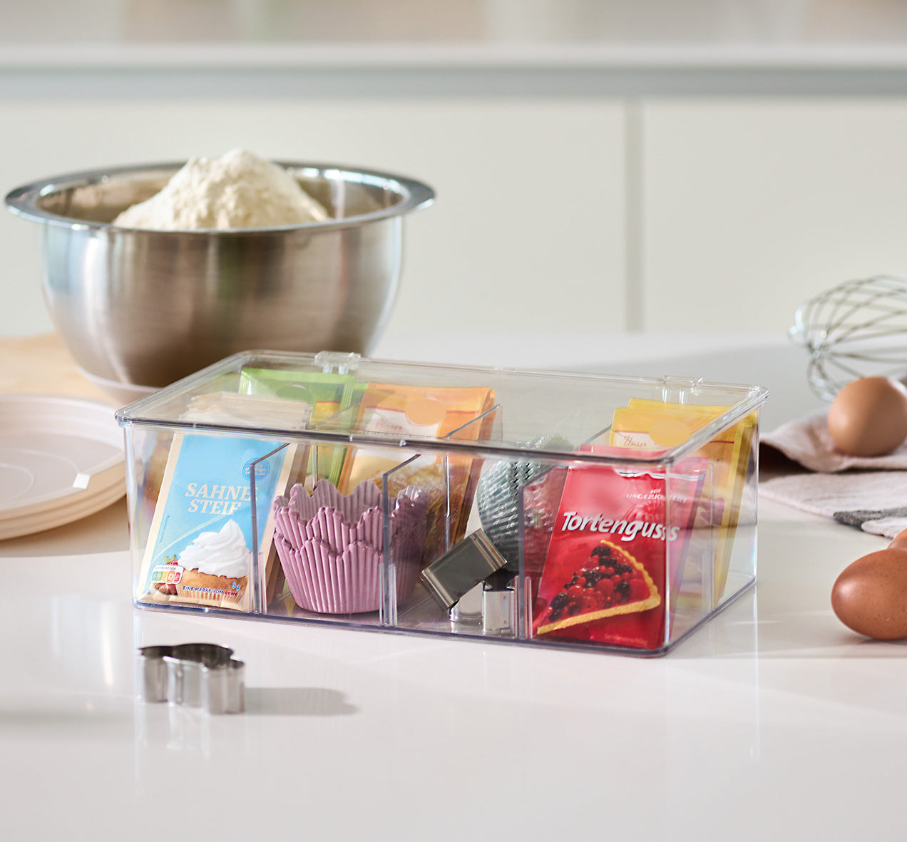 Organizer with 8 Compartments- Transparent