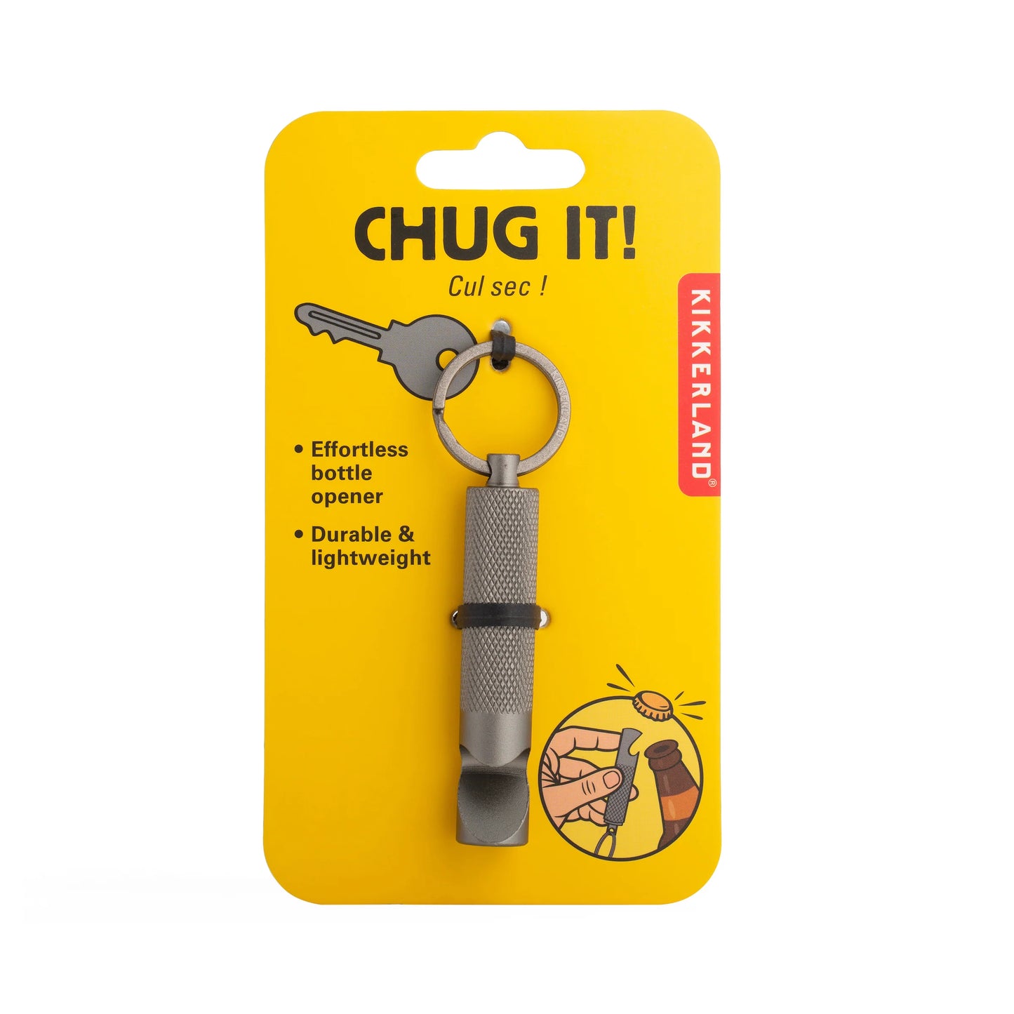 Keychain Bottle Opener, Chug It!